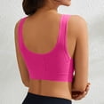 thumbnail image 4 of Qwertyu Wirefree Bras for Women Full Coverage No Underwire Everyday Bras Comfortable Wireless Jelly Bras Hot Pink S, 4 of 4