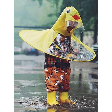 Raincoat for Kids Rain Jacket Cute Cartoon Duck Shaped Lightweight Rainwear Rain Slicker for Boys (Best Arcteryx Rain Jacket)