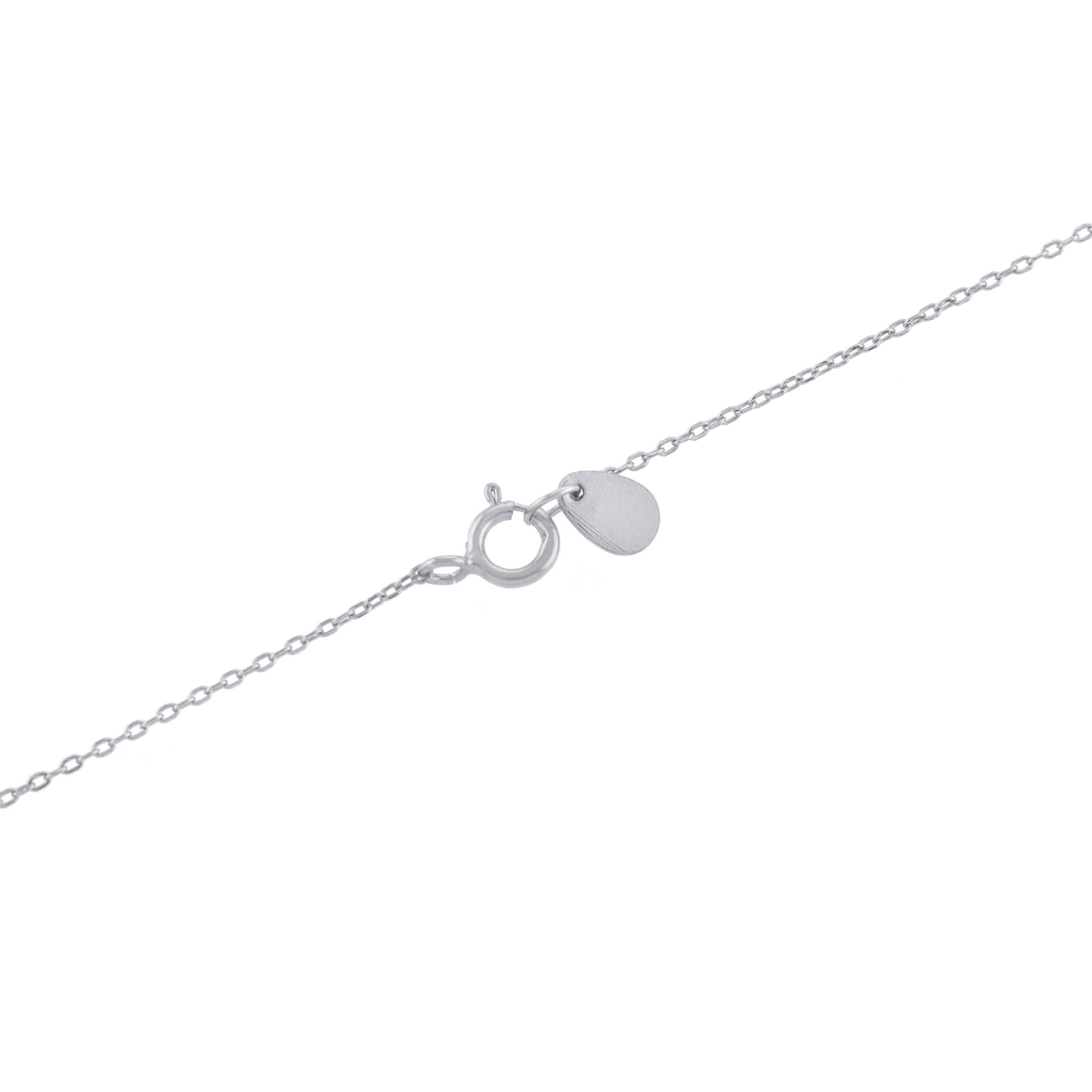 Marisol & Poppy Sterling Silver Mini Half Moon Pendant Necklace For Women & Teens, 16" + 2" Extender