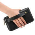thumbnail image 2 of Wallet Women's Long Double Zipper Wallet Rfid Men's Pu Leather Clutch, 2 of 22