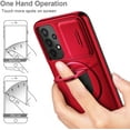thumbnail image 3 of Nagebee For Samsung Galaxy A25 5G Case with Tempered Glass Screen Protector, [Military-Grade] Full-Body Protective, Magnetic Car Ring Holder Cover Case (Red), 3 of 7