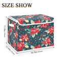 thumbnail image 5 of Yayeee Collapsible Cube Storage Bin with Lid Fabric Closet Decorative Basket with Handles, Christmas Themed Leaves, 5 of 7