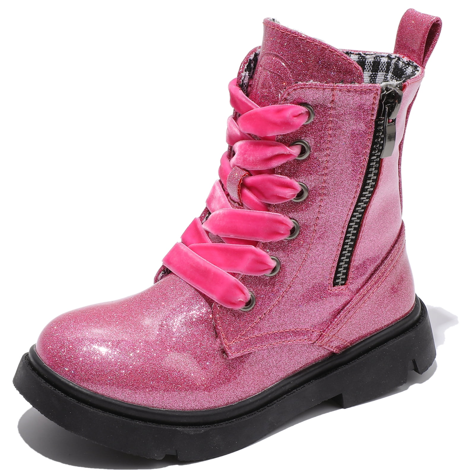 DADAWEN Boys Girls Ankle Boots Combat Boots Waterproof Boots with Side ...