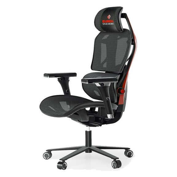 Eureka Ergonomic ERKGC05R Typhon Hybrid Ergonomic Gaming Chair - Red