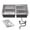 Stainless Steel, variant on sexaoalx Double Bowl Kitchen Sink 30.7 x 16.9 Inch, Drop-In Stainless Steel Sink with Nano Coating, Top-Mount 2 Bowl Sink with Drain Assembly for Modern Kitchen