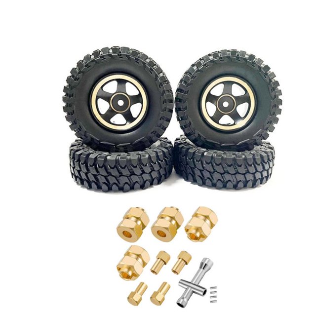 Llantas de plástico duraderas Vogacara RCGOFFLOW Neumáticos 1/24 Rc Negro