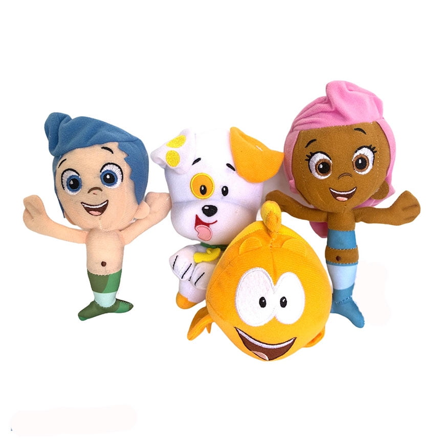 Bubble Guppies Gil, Molly, Mr. Grouper and Bubble Puppy 8 Inch Stuffed  Plush Toys 