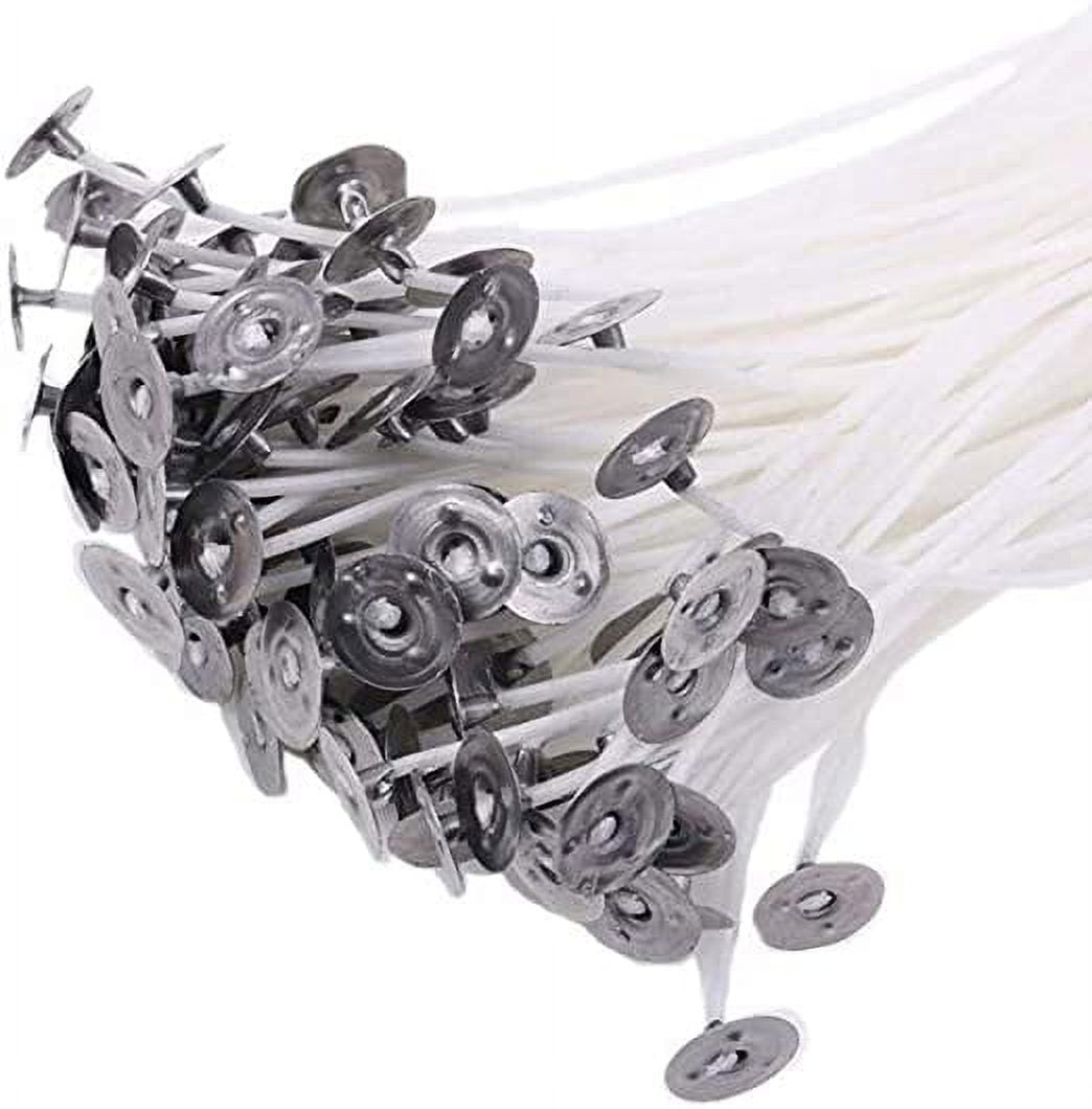 100 Mechas Para Velas De Algodón Preenceradas - Longitud 20 Cm, Base 12 Mm - Para Velas DIY Y Artesanales