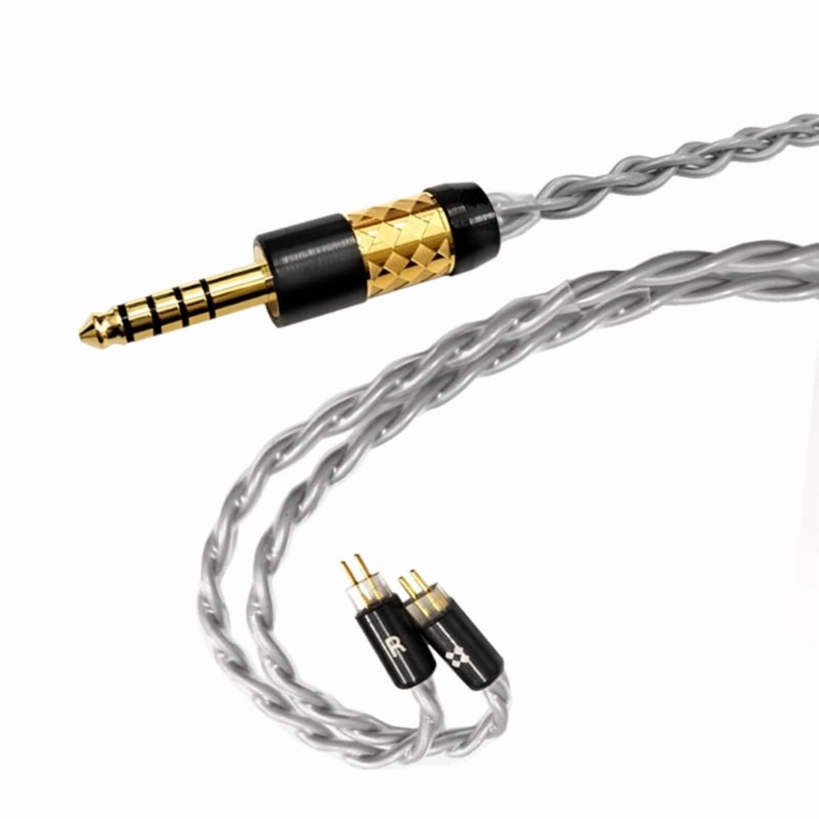 8Core Earphone Cable 0.78mm 2 Pin TRS Silver Plateds Coppers for Enhanceds Sound