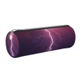 thumbnail image 1 of Disketp Thunderstorm Violet Purple Estuche Organizador de Lápices de Cuero, Estuche de Oficina con Cremallera para Bolígrafo y Lápiz, 1 of 6