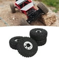 thumbnail image 4 of 4PCS RC Wheel Crawler Tire Set, Robust Rubber Tires and Metal Hubs, Excellent Grip, Shock Absorption, Easy to Install, Compatible with Redcat, Axial SCX10, D90, Hpi, 4 of 7