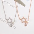 thumbnail image 4 of Guardurnaity Collar con colgante de estrella, cadenas de acero, decoración de cuello a la moda, decoraciones ajustables, joyería de mujer para Ropa, zapatos y accesorios Miscelánea Oro blanco, 4 of 6