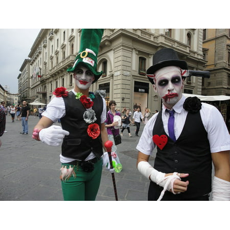 Canvas Print Costume Florence Zombie Italy Street Street Mimes Stretched Canvas 10 x