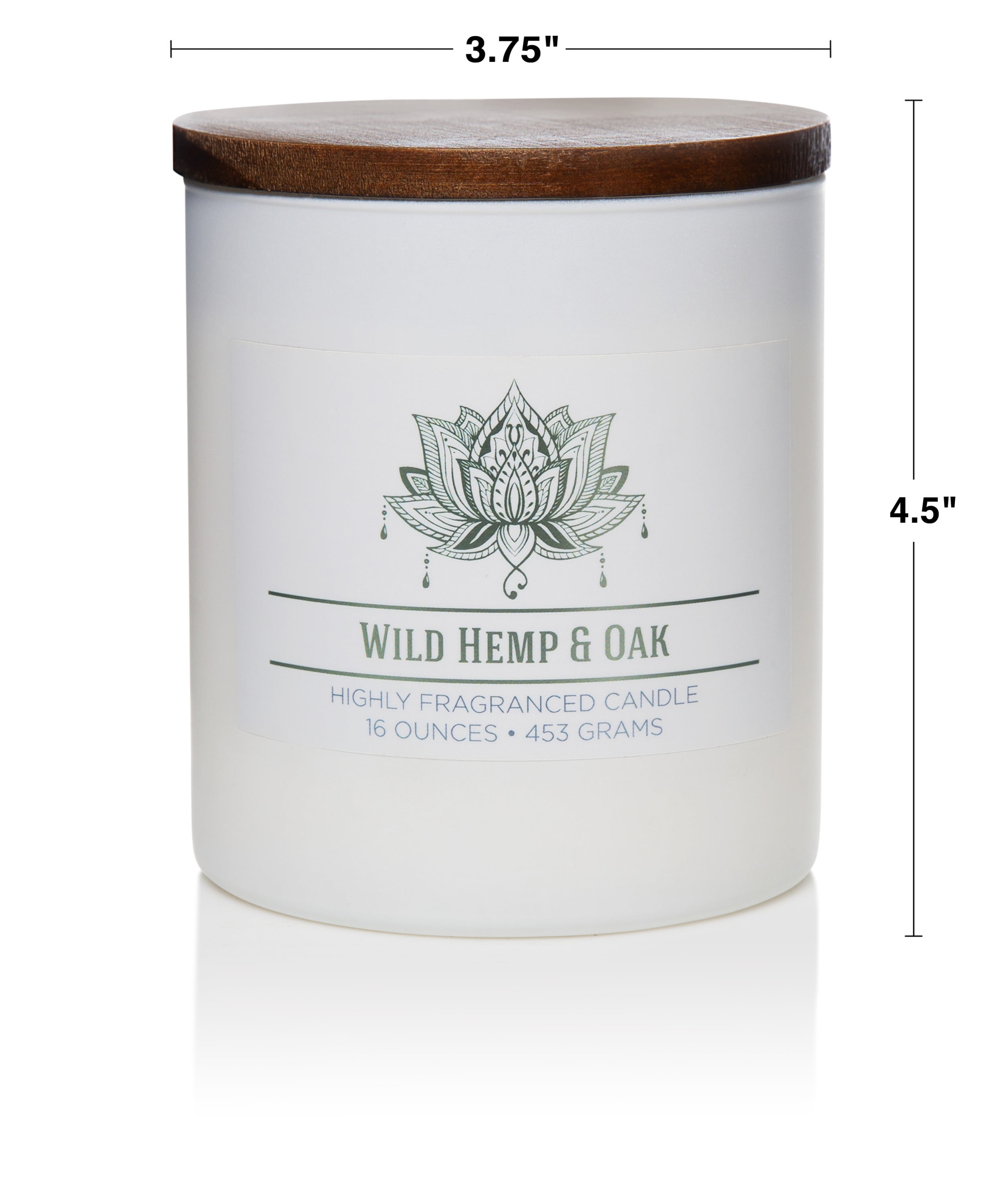 Colonial Candle Wild Hemp & Oak Scented Jar Candle, Scented Candles with Aromatic Fragrance and Two Premium Cotton Wicks, Wellness Collection, Woody Fragrance, 16oz - Up To 60 Hours Burn