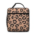 thumbnail image 2 of Black and Orange Leopard Print Pattern Insulated Lunch Bag Teens,Lunch Box for Men Women for Work,Picnic or Travel,10.2x9.5x4.3 Inches,8 Can Capacity, 2 of 6