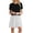 Black dresses for women, variant on Wycnly Dresses for Women 2025 Summer Short Sleeve Round Neck Color Patchwork Casual Mini Sundress Casual Plus Size Swing Tunic Tshirt Short Dresses Black xl Clothes