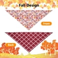 thumbnail image 4 of Fall Dog Bandanas 2PCS-Large, Halloween Thanksgiving Pumpkin and Leaf Bibs Scarf, Reversible Buffalo Plaid Triangle Breed, Puppy Bandanas for Large Medium Girl Boy Dogs Pets Gift, 4 of 6