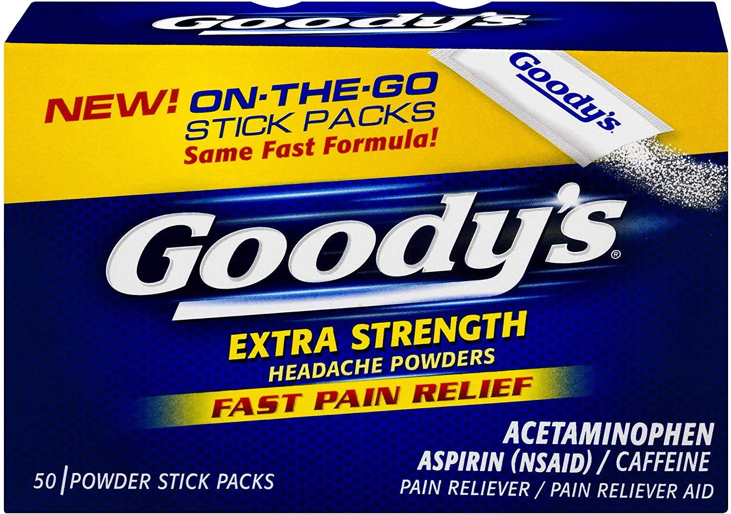 Photo 1 of Goody's Extra Strength Headache and Pain Relief Powder - Aspirin (NSAID) - 50ct