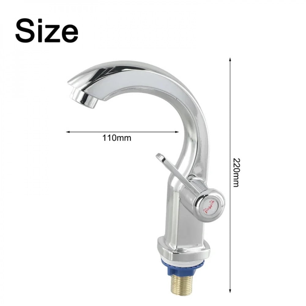Bathroom Basin Faucet with ABS Water Purifier Single Lever Hole Tap Cold Water Only for Bathroom and Kitchen Deck Mounted Sink