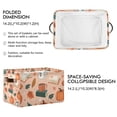 thumbnail image 2 of Yayeee 2 Pack Canvas Storage Basket with Handles for Shelves Fabric Bins Closet Organizer, Pink Fall Coffee, 2 of 8