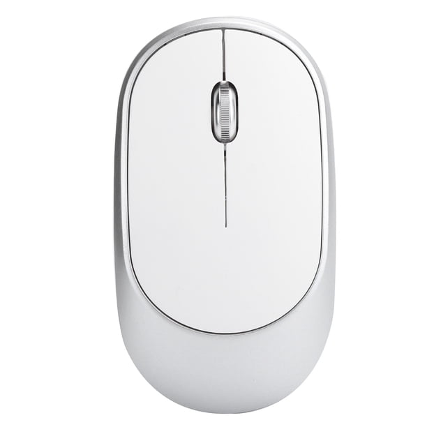 M Buder Ratón Inalámbrico DPI Ajustable Recargable Dispositivo Externo de Ordenador Óptico con Receptor USB Plateado