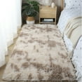 thumbnail image 3 of Area Rugs For Living Room, Small Carpet For Bedroom Bedside, Washable Soft Shag Aesthetic Plush High Pile Throw Rug For Playroom Dorm Room (Khaki), 3 of 5
