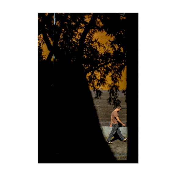 Stroll Through the Alley - Manhattan New York Photography Street Photography Silhouette Moody Nightlife Architecture Unframed Wall Art Print 4 x 6 inches