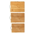 thumbnail image 3 of 3 Pcs Bamboo Cutting Board Double Sided Double Use Different Sizes Wood Cutting Board Set for Home, 3 of 19