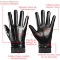 thumbnail image 2 of Guantes de invierno de piel sintética, forro polar grueso y cálido, protección contra el frío a prueba de viento, 2 of 6
