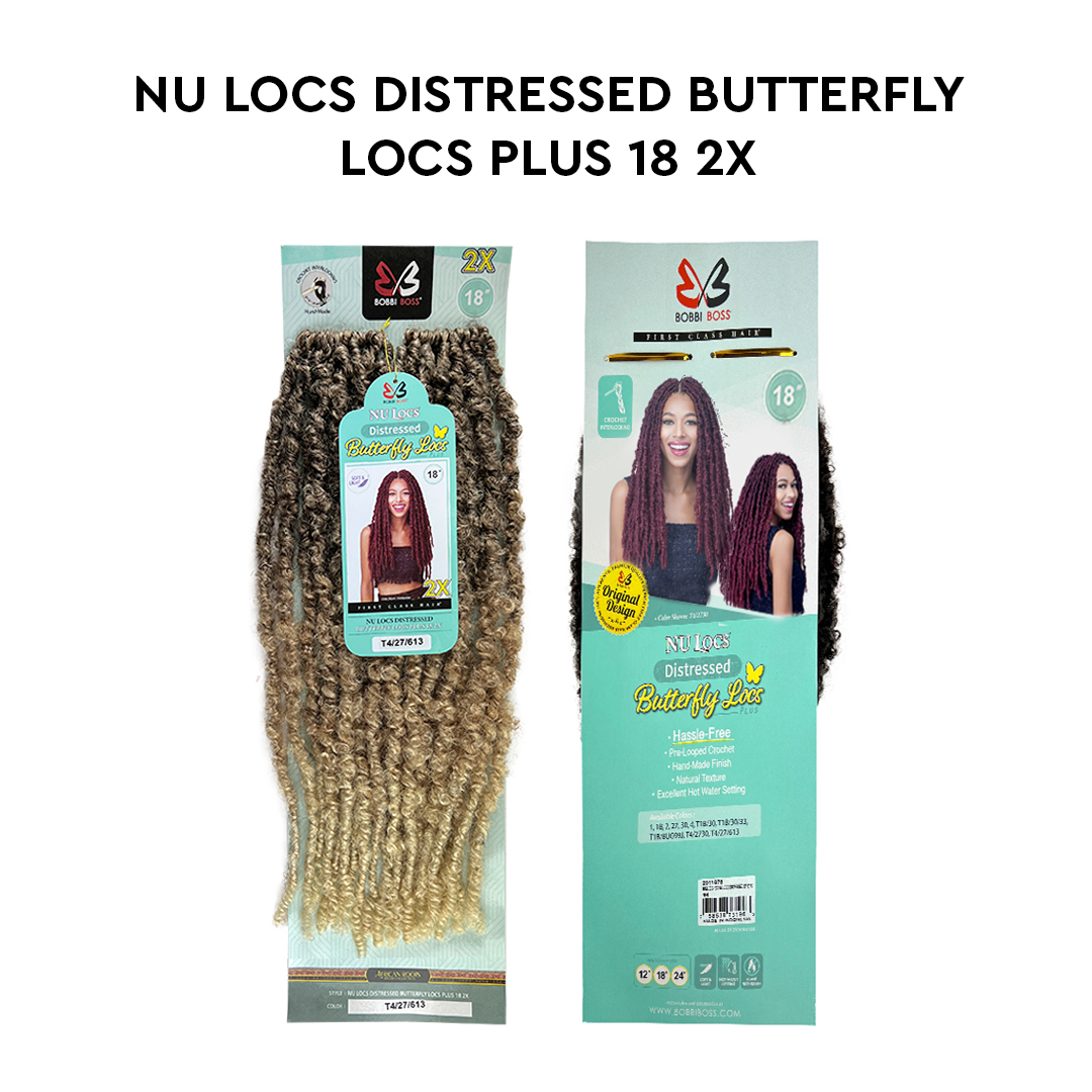 Bobbi Boss Nu Locs 2x Butterfly Locs Plus 18” ( 1B Off Black ) 3 Pack - image 2 of 5
