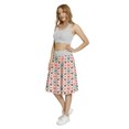 thumbnail image 3 of Women's Skull Playing Card Ace of Spades A-line Printed Skirt Casual Wear, S, Vermilion Black Cream, by Ambesonne, 3 of 6