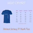 thumbnail image 2 of BELLA + CANVAS Jersey V-Neck T-Shirt for Men, Short Sleeve Cotton Tee, True Royal, Size-S, 2 of 4
