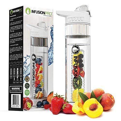 Infusion Pro Water Infuser 24 oz Fruit Infused BottlePremium Leak Proof Tri 