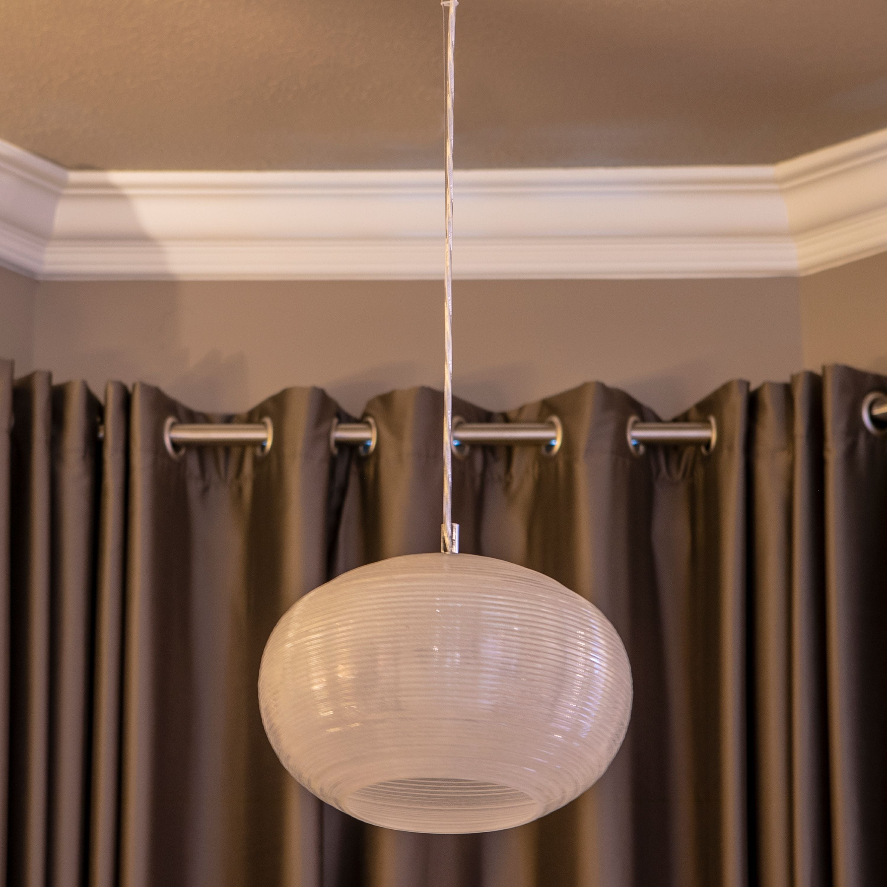 Decor Therapy Burning Glass Pendant Light, Chrome Color