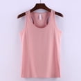 thumbnail image 4 of dazeni Tank Tops Women Cotton Sleeveless Workout Tee Athletic Racerback for Gym Yoga Running Summer Fitness Tops Scoop Neck Pink XX-Large, 4 of 7