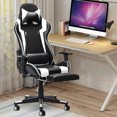 thumbnail image 1 of 180 Degrees Adjustable Rotatable Armrests High-Back Ergonomic Racing Gaming Chair, Home Computer Chair, Executive Office Chair, Reclining PC Desk Chair with Footrest for Teen Adult Gamer, 1 of 10