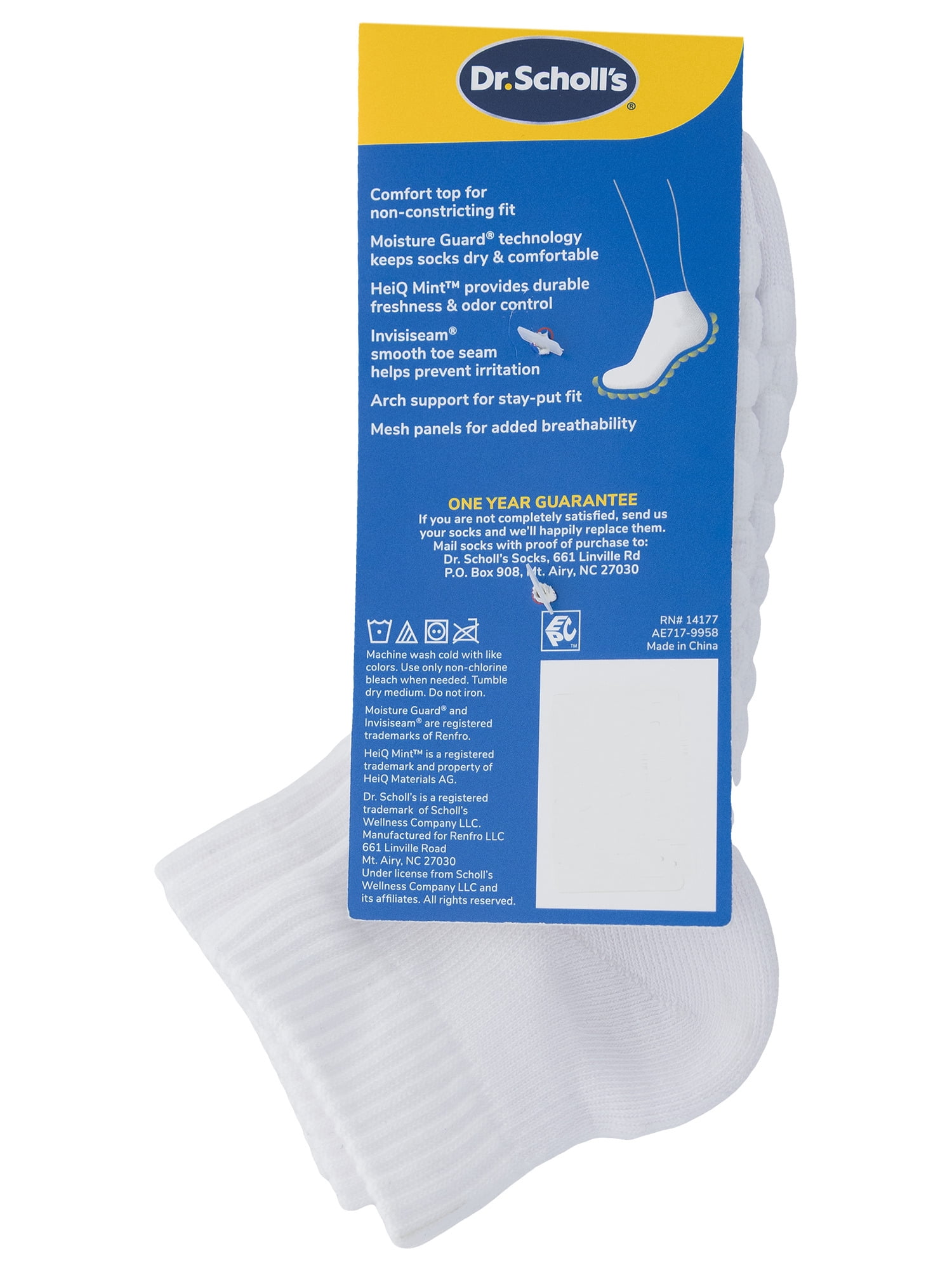 Dr. Scholl's Women's Lowcut Float on Air Socks, 3 Pack, Size 4-10