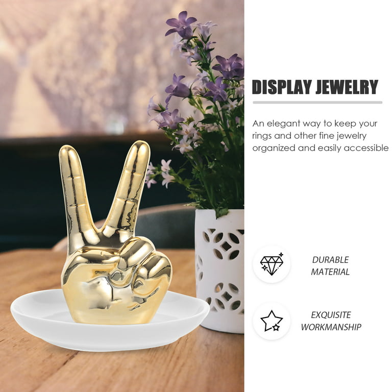 Tinaforld Hand Ring Holder Hand to Display Gift Bracelet Ring Jewelry Display Stand Holder Hand Form Resin Ring Display Stand Rack for Selling