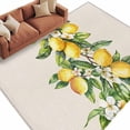 thumbnail image 2 of Yellow Lemon Area Rug 5x8 FT, Non Slip Bedroom Throw Carpet, Spring Botanical Leaves Fruit Farmhouse Washable Soft Floor Carpet Non-Shedding Rug for Living Room Nursery Dorm Office, 2 of 9