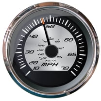 Faria 4-Inch Mechanical Speedometer - 55MPH Euro Black Dial For Boats, Marine & Off-Road Vehicles