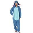 thumbnail image 2 of Disney Lilo & Stitch Hooded Kigurumi Women's Stitch Christmas Santa Hat Fleece Costume One Piece Pajama Hooded Union Suit, 2 of 6