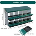 thumbnail image 2 of 2024 New Chicken Nesting Boxes, 6 Hole Nesting Boxes for Chickens, Chicken Laying Box with Leg and Lid Cover, for Chicken Coop to Protect Eggs, 2 of 7