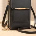 thumbnail image 2 of Bolsa Bolso de hombro de cuero de PU Bolso de almohada suave para mujer para el ocio diario (negro), 2 of 5