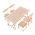 thumbnail image 3 of 1/12 Miniaturas Conjunto de Muebles de Comedor de Madera Silla y de Dollhouse Sunnimix Silla de comedor de Dollhouse, 3 of 8