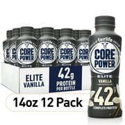 Core Power Elite High Protein Shake with 42g Protein by fairlife, Vanilla, 14 fl oz, 12 count