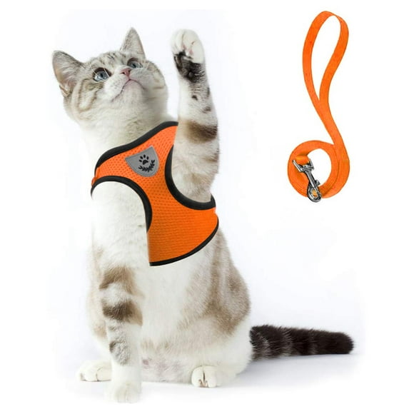 TIMIFIS Cat Harness Cat Harnesse And Leash Adjustable Soft Mesh Vest with Reflective Strap Metal Cat Harness And LeashFall