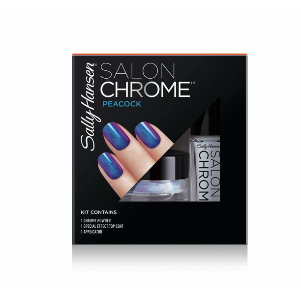 Sally Hansen Salon Chrome Metallic Dip Nail Kit, Peacock 