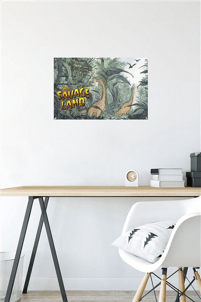Marvel: Hero Lands - The Savage Land 2 Wall Poster with Push Pins, 14.725" x 22.375"
