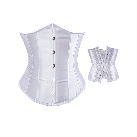 Shuttle tree Women's Satin Underbust Corset Bustier Waist Training Cincher Plus Size Corsets S-6XL