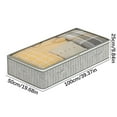 thumbnail image 2 of Large Capacity Folding Wardrobe Storage Box with Transparent Top - Bidirectional Zipper Organizer for Sweaters, Pants, Bedding - Under Bed & Closet Organizer, 100x50x25cm, 2 of 2